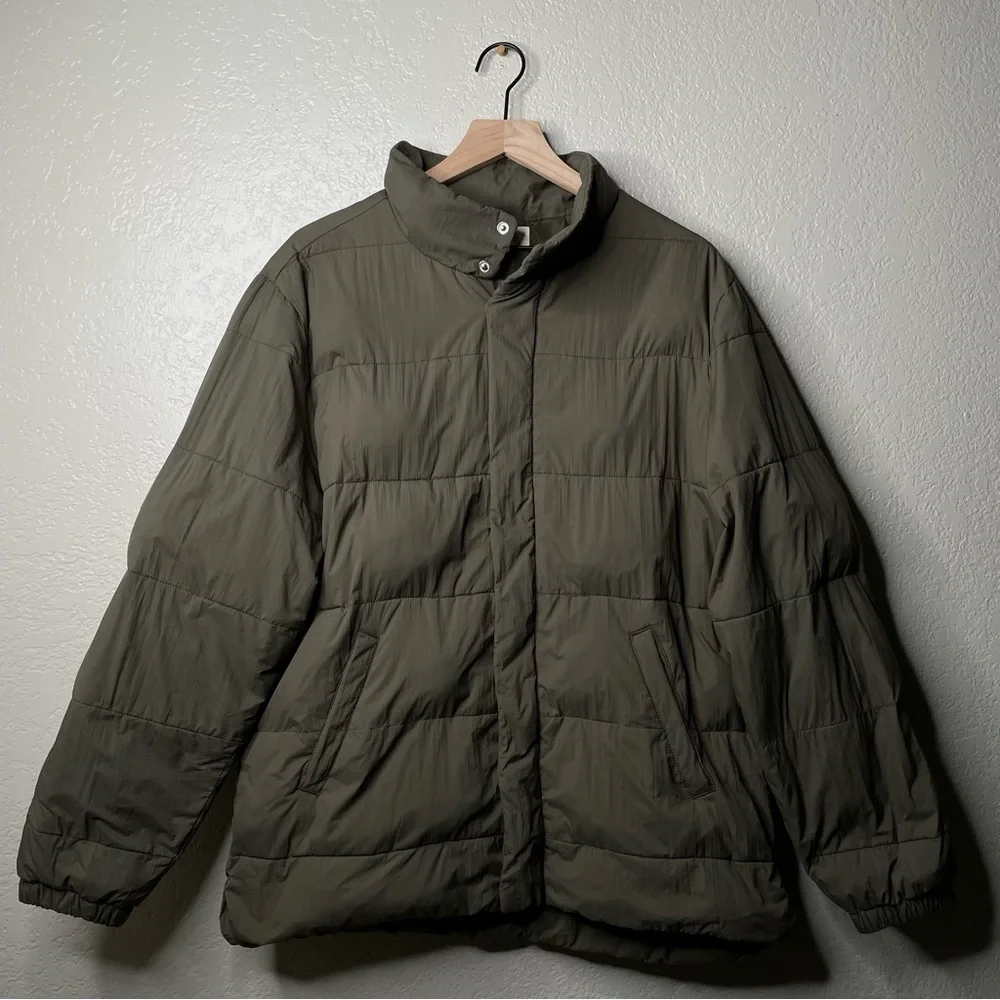 Madewell Men’s Quilted PufferJacket Cargo Green - Picture 2 of 12